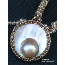 Embellished Mabe Pearl Necklace 2